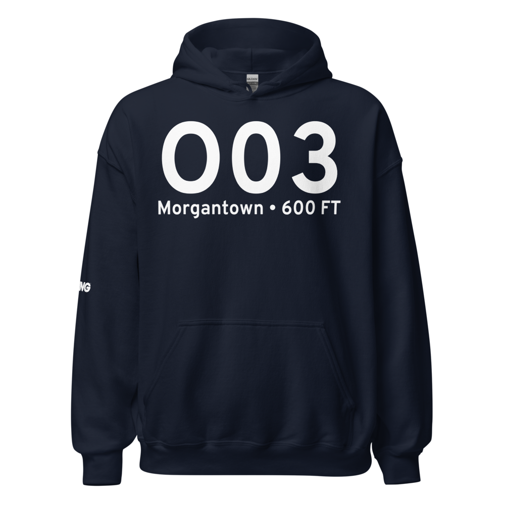Morgantown (O03) Airport Hoodie Sweatshirt 
