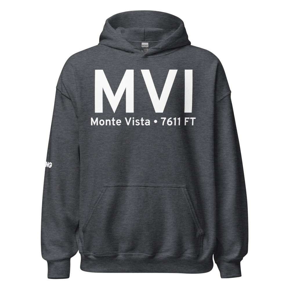 Monte Vista (KMVI) Airport Hoodie Sweatshirt 