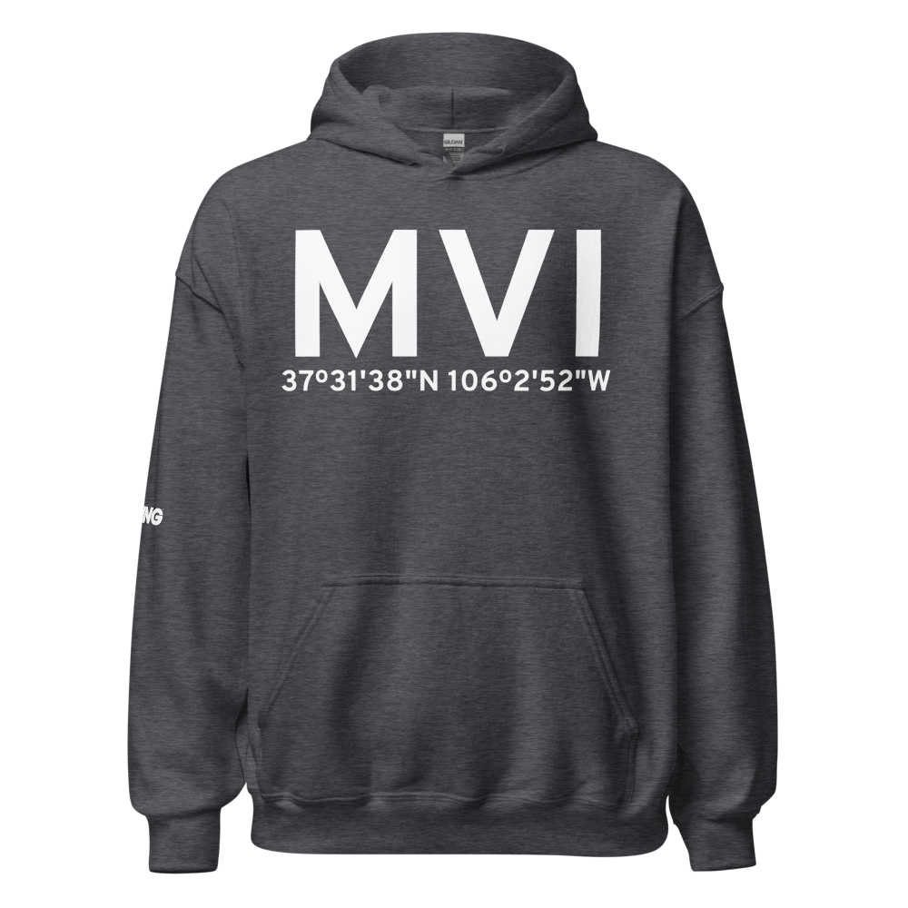 Monte Vista (KMVI) Airport Hoodie Sweatshirt 