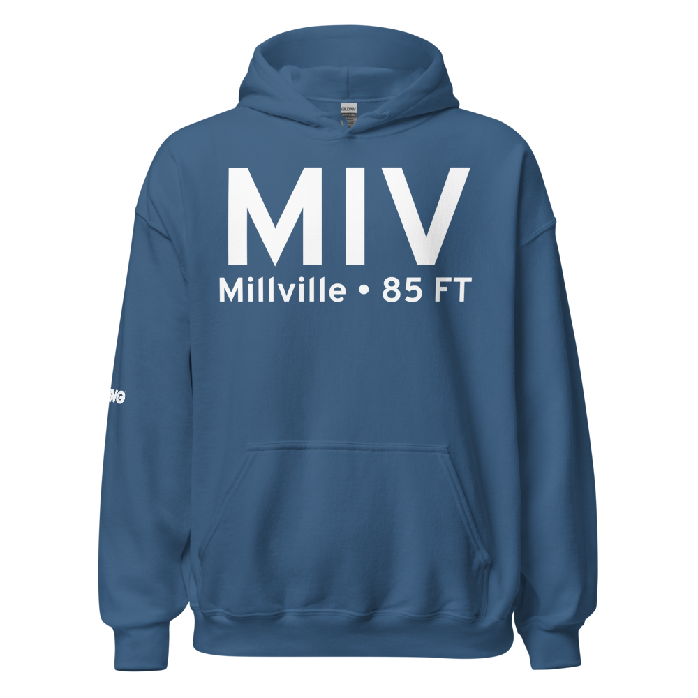 Millville (KMIV) Airport Hoodie Sweatshirt 
