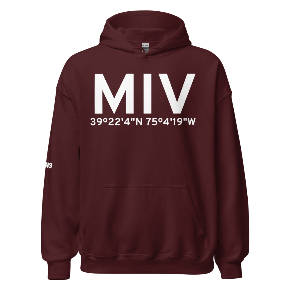 Millville (KMIV) Airport Hoodie Sweatshirt 