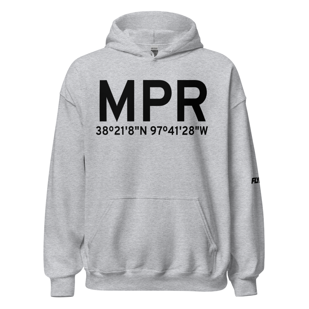 Mc Pherson (KMPR) Airport Hoodie Sweatshirt 