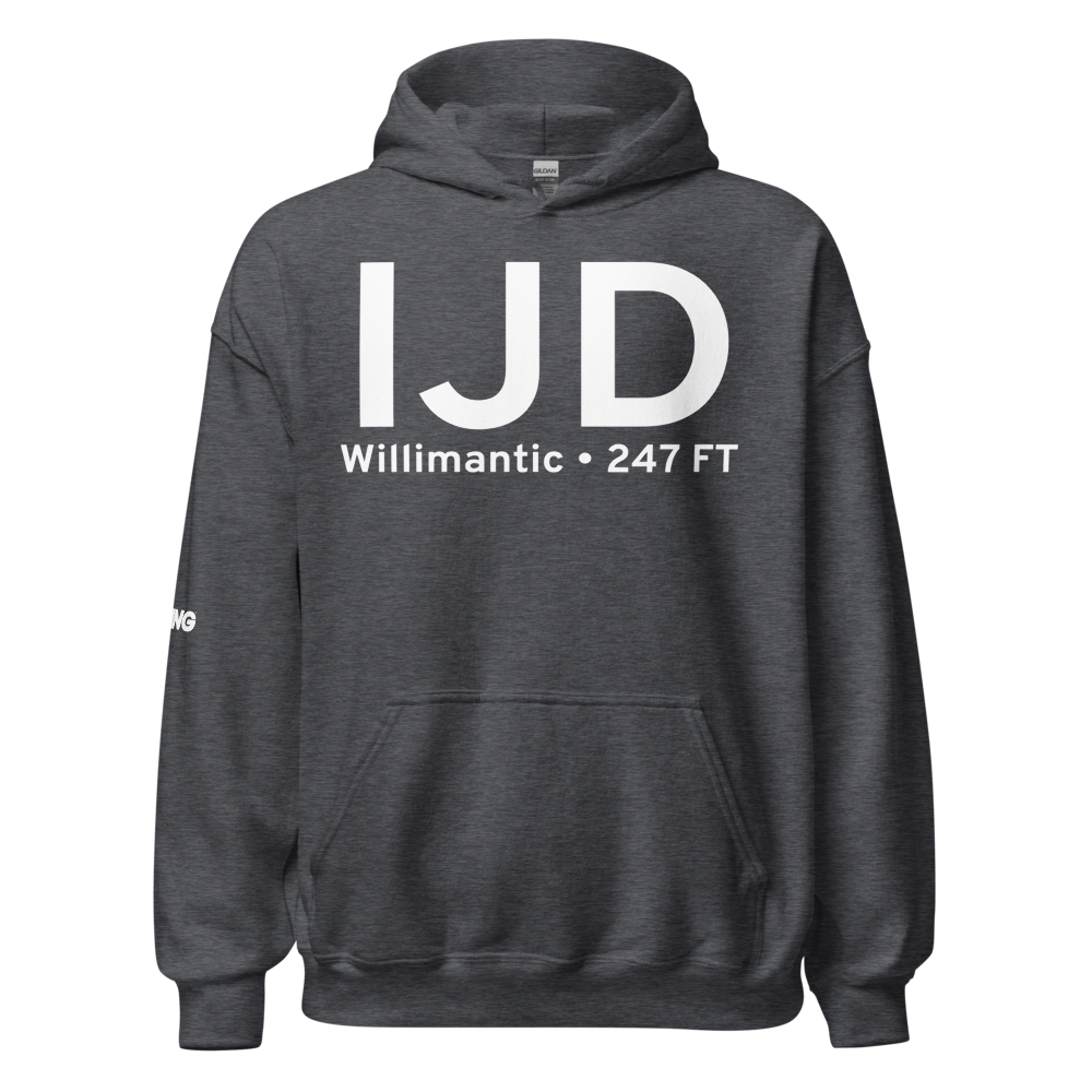 Willimantic (KIJD) Airport Hoodie Sweatshirt 