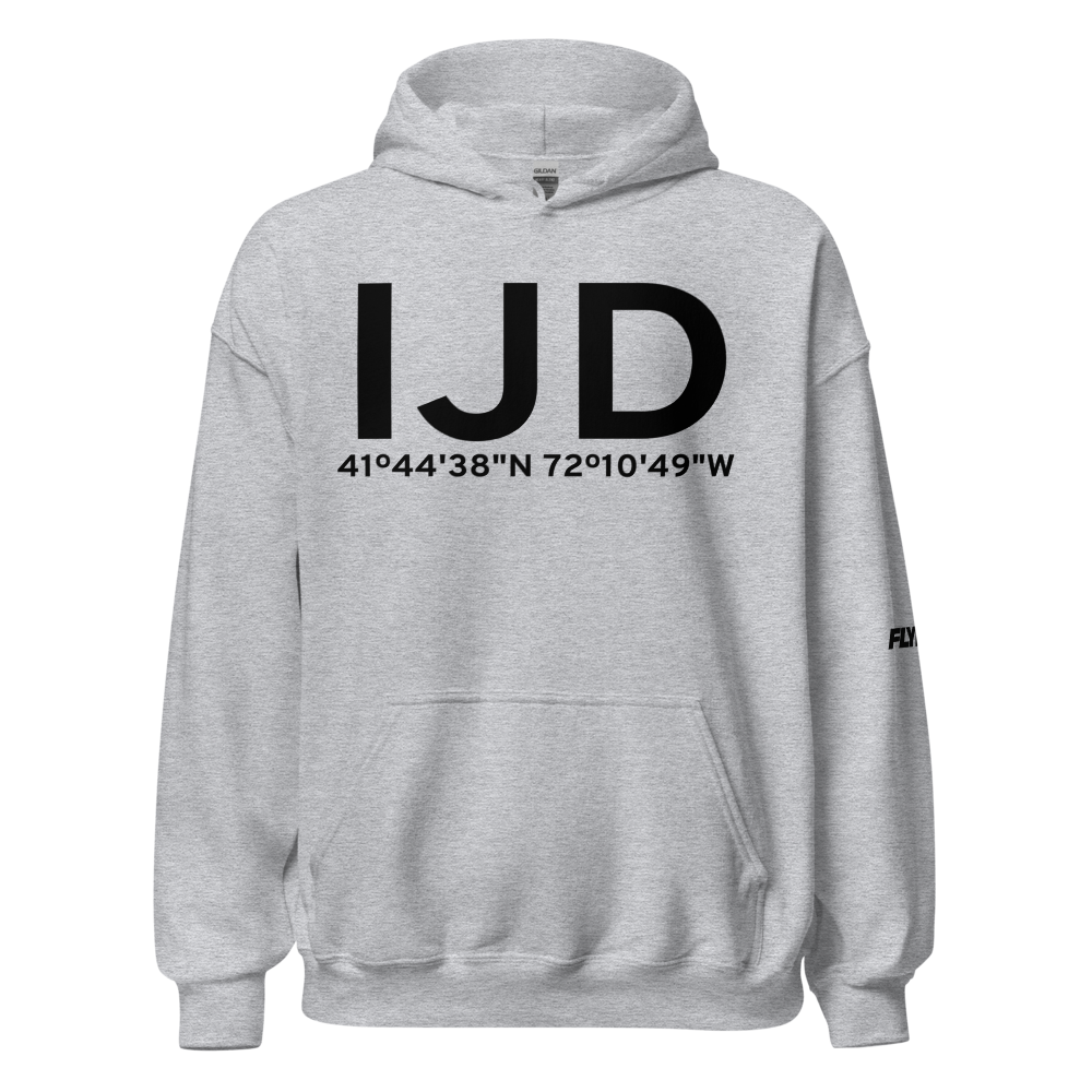 Willimantic (KIJD) Airport Hoodie Sweatshirt 