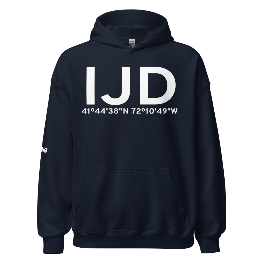 Willimantic (KIJD) Airport Hoodie Sweatshirt 