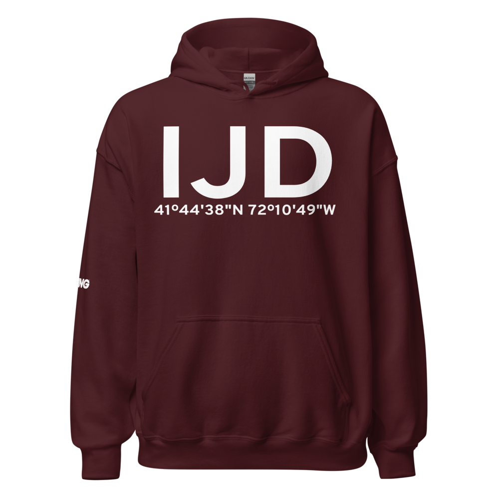 Willimantic (KIJD) Airport Hoodie Sweatshirt 