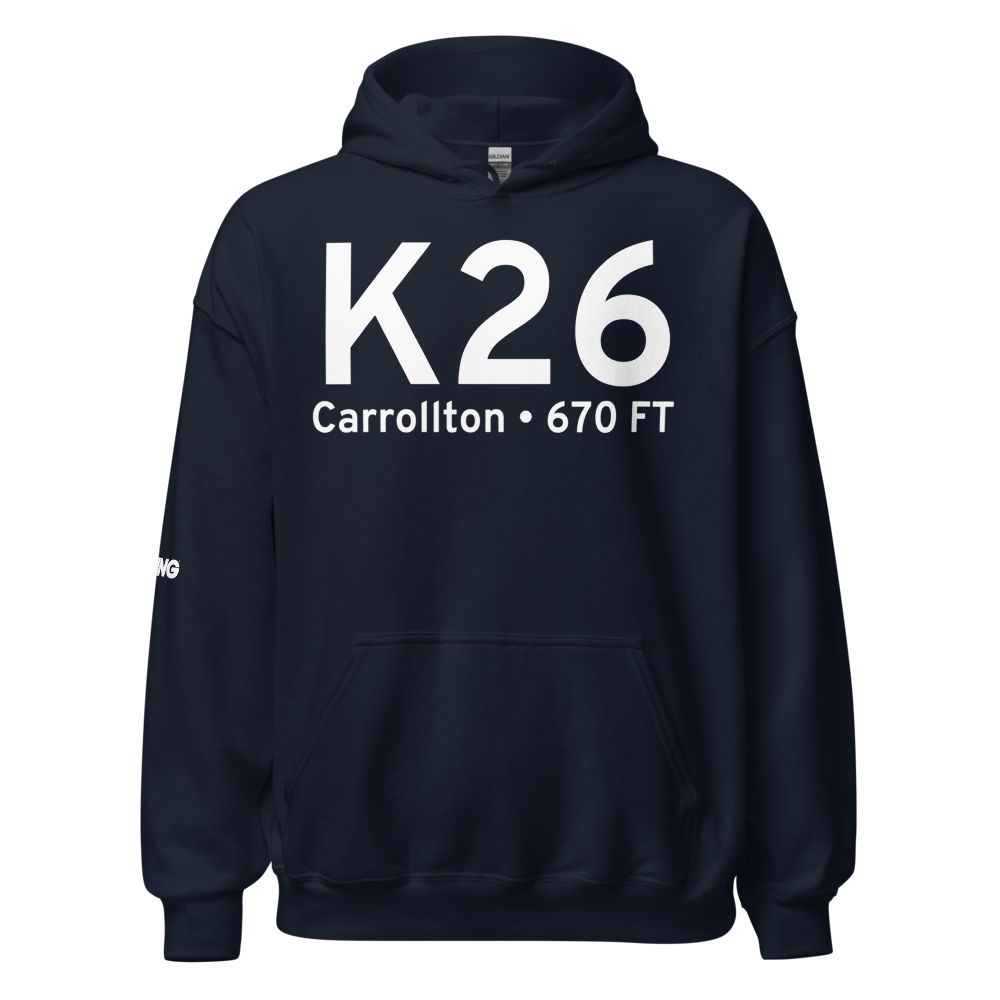 Carrollton (K26) Airport Hoodie Sweatshirt 