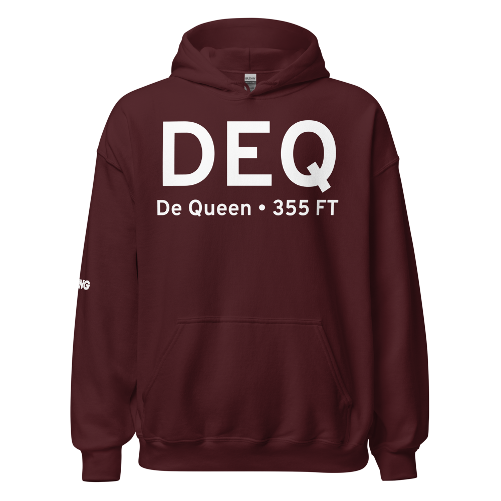De Queen (KDEQ) Airport Hoodie Sweatshirt 
