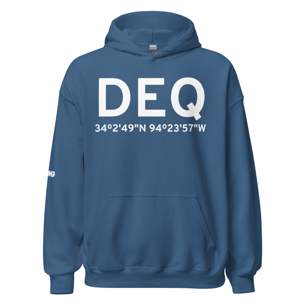 De Queen (KDEQ) Airport Hoodie Sweatshirt 
