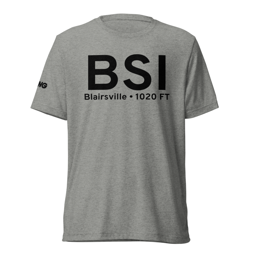 Blairsville (BSI) Airport Tri-blend T-Shirt 