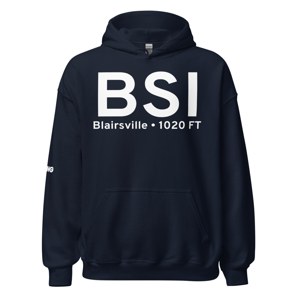 Blairsville (BSI) Airport Hoodie Sweatshirt 