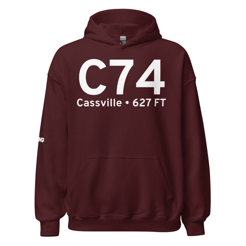 Cassville (KC74) Airport Hoodie Sweatshirt 