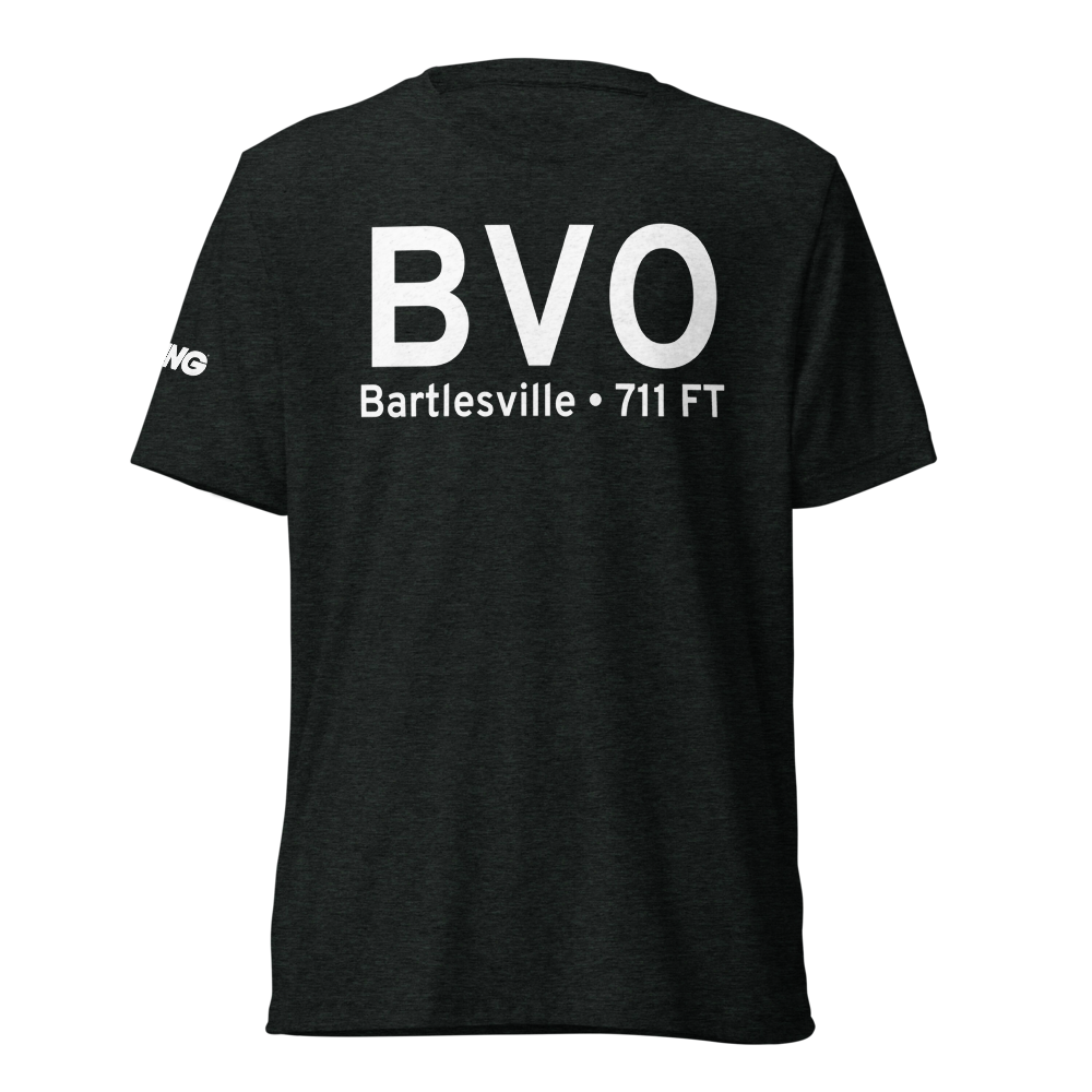 Bartlesville (KBVO) Airport Tri-blend T-Shirt 