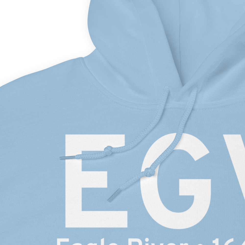 Eagle River (KEGV) Airport Hoodie Sweatshirt 