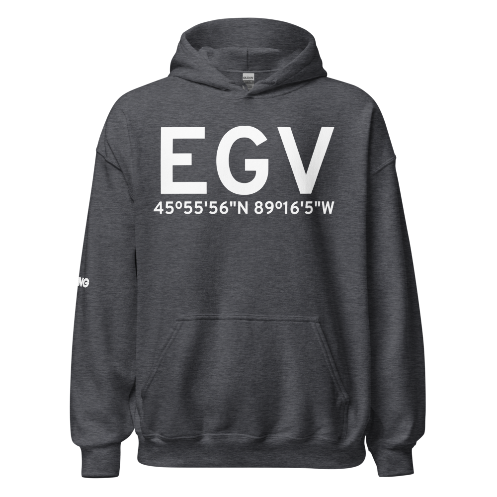 Eagle River (KEGV) Airport Hoodie Sweatshirt 