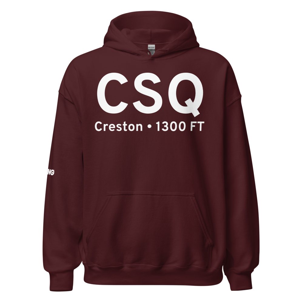 Creston (KCSQ) Airport Hoodie Sweatshirt 