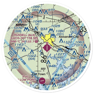Thomas C Russell Field (ALX) VFR Sectional Sticker (20 mile)