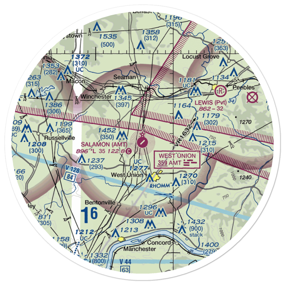 Alexander Salamon Airport (AMT) VFR Sectional Sticker (30 mile) 