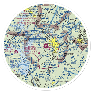 Anderson Regional Airport (AND) VFR Sectional Sticker (30 mile)