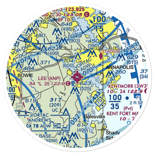 Lee Airport (ANP) VFR Sectional Sticker (20 mile)