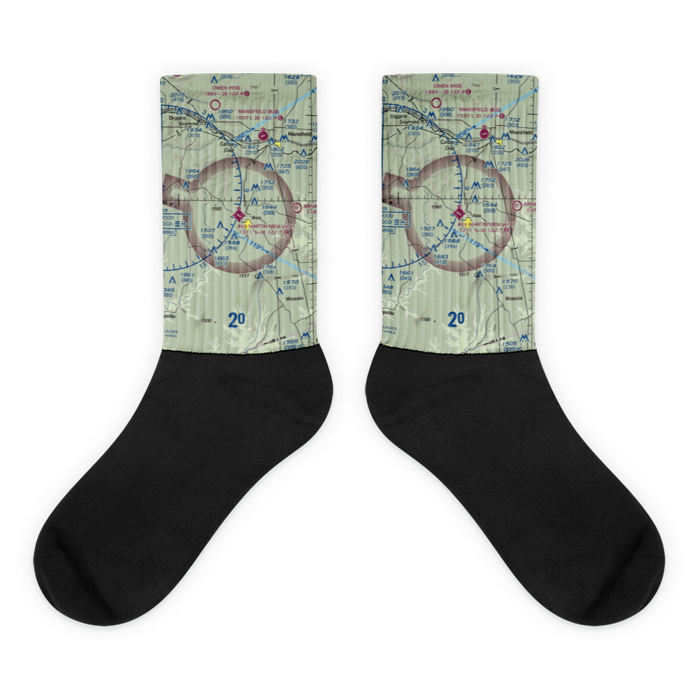 Ava Bill Martin Memorial Airport (AOV) VFR Sectional Socks 