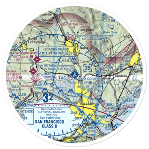 Napa County Airport (APC) VFR Sectional Sticker (30 mile)