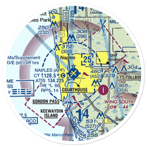Naples Municipal Airport (APF) VFR Sectional Sticker (20 mile)
