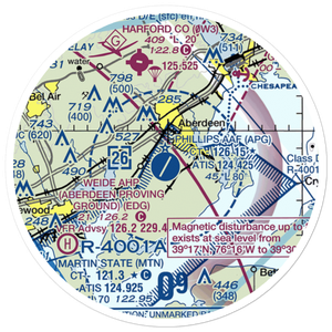 Phillips Army Air Field (APG) VFR Sectional Sticker (20 mile)