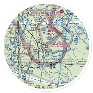 A P Hill AAF (Fort A P Hill) Airport (APH) VFR Sectional Sticker (30 mile)