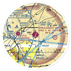 Apple Valley Airport (APV) VFR Sectional Sticker (20 mile)