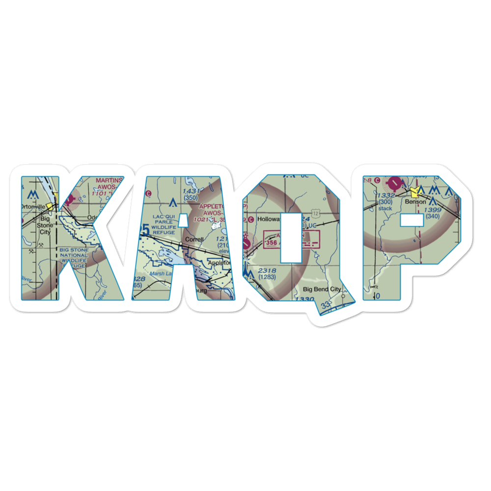 Appleton Municipal Airport (AQP) VFR Sectional Sticker 