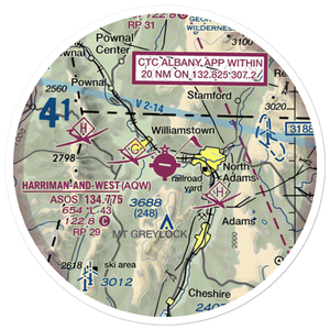 Harriman and West Airport (AQW) VFR Sectional Sticker (20 mile)