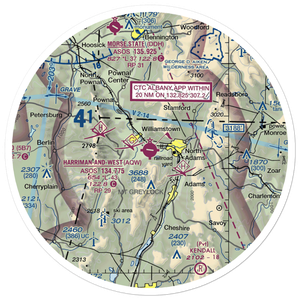 Harriman and West Airport (AQW) VFR Sectional Sticker (30 mile)
