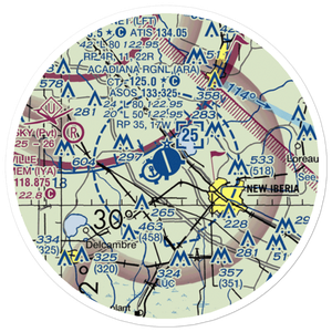 Acadiana Regional Airport (ARA) VFR Sectional Sticker (20 mile)