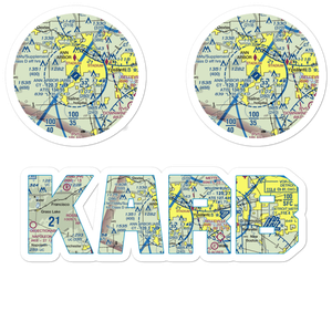 Ann Arbor Municipal Airport (ARB) VFR Sectional Sticker Pack