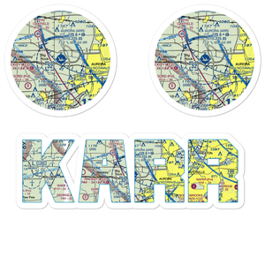 Aurora Municipal Airport (ARR) VFR Sectional Sticker Pack