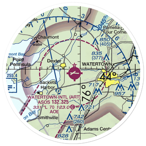 Watertown International Airport (ART) VFR Sectional Sticker (20 mile)