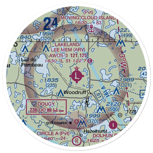 Lakeland-Noble F. Lee Memorial field (ARV) VFR Sectional Sticker (20 mile)