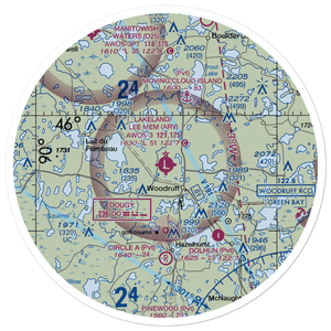 Lakeland-Noble F. Lee Memorial field (ARV) VFR Sectional Sticker (30 mile)