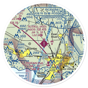 Slidell Airport (ASD) VFR Sectional Sticker (20 mile)