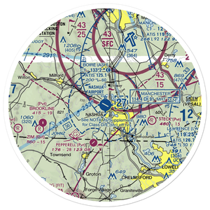 Boire Field (ASH) VFR Sectional Sticker (30 mile)