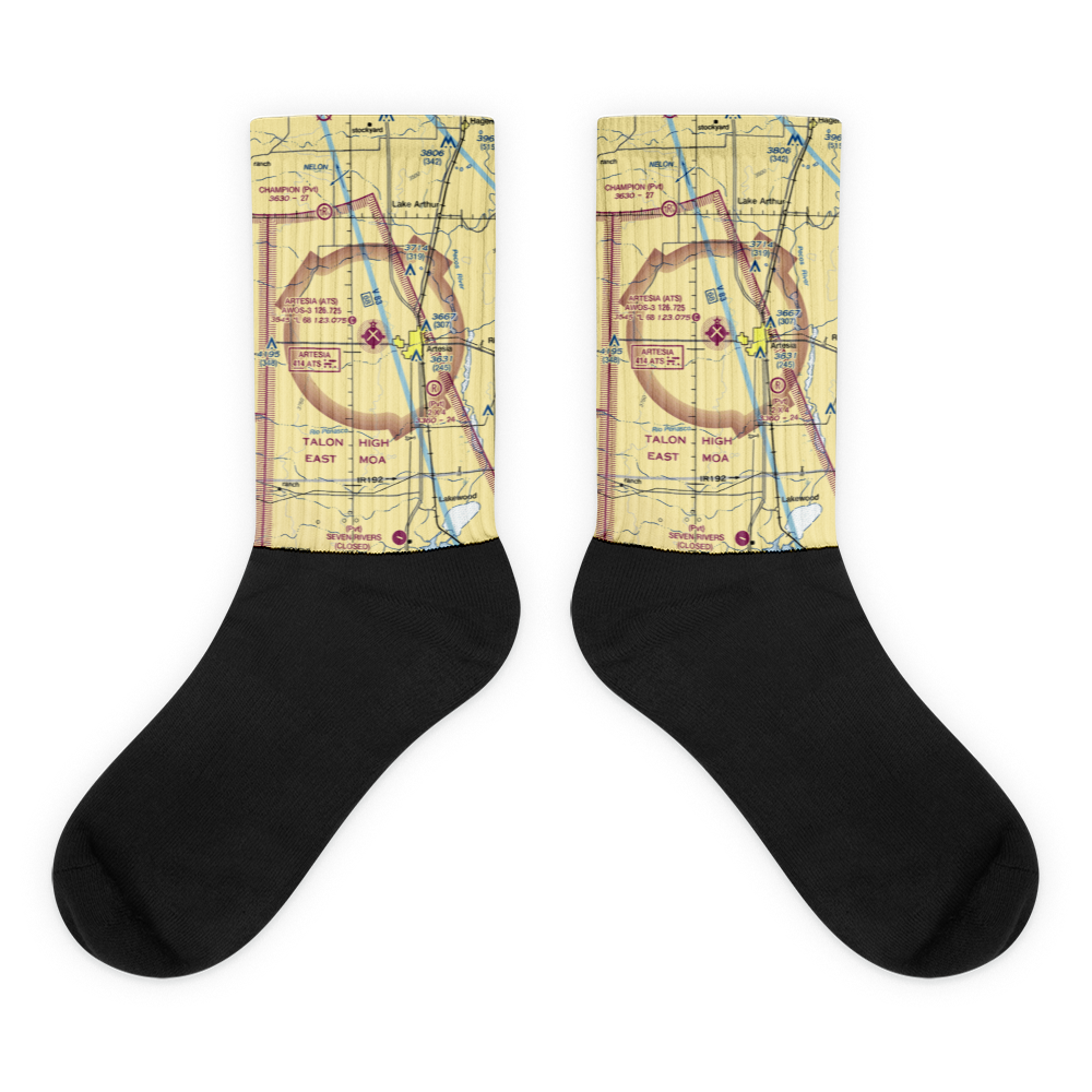Artesia Municipal Airport (ATS) VFR Sectional Socks 