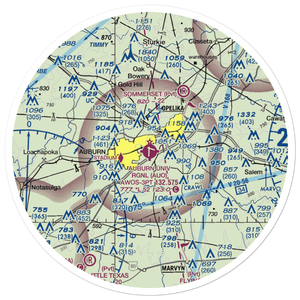 Auburn University Regional Airport (AUO) VFR Sectional Sticker (30 mile)