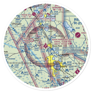 Avon Park Executive Airport (AVO) VFR Sectional Sticker (30 mile)