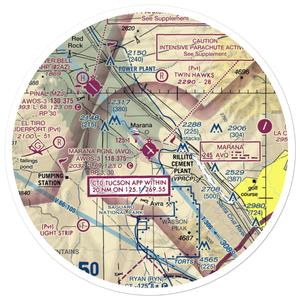 Marana Regional Airport (AVQ) VFR Sectional Sticker (30 mile)