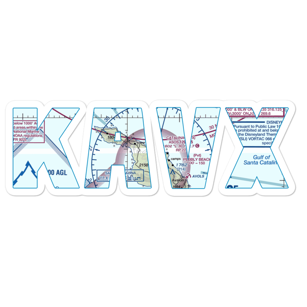 Catalina Airport (AVX) VFR Sectional Sticker 