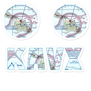 Catalina Airport (AVX) VFR Sectional Sticker Pack