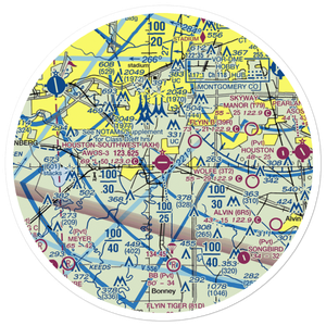 Houston Southwest Airport (AXH) VFR Sectional Sticker (30 mile)