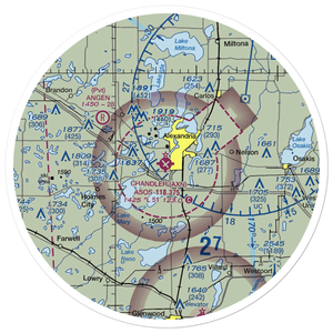 Chandler Field (AXN) VFR Sectional Sticker (30 mile)