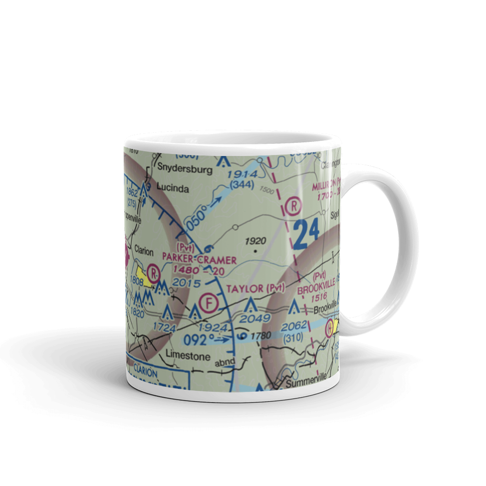 Clarion County Airport (AXQ) VFR Sectional  Mug 